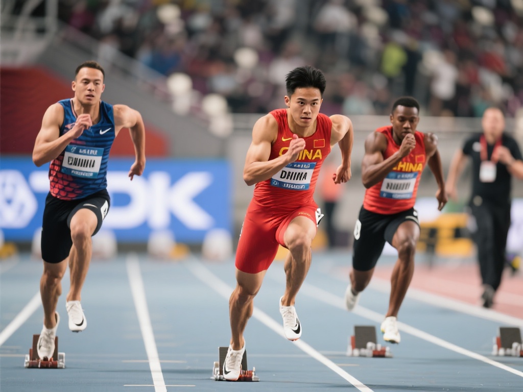 百米赛场激战 辛比尼称王谢震业位列第八 通过这场百米飞人大战,我们不难看出中国短